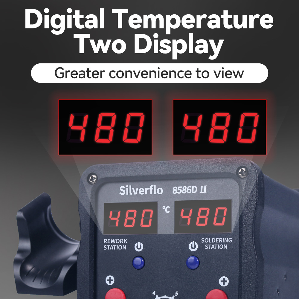 Silverflo 8586D Soldering Stat - đánh giá và giá T12 Soldering Station Oled
