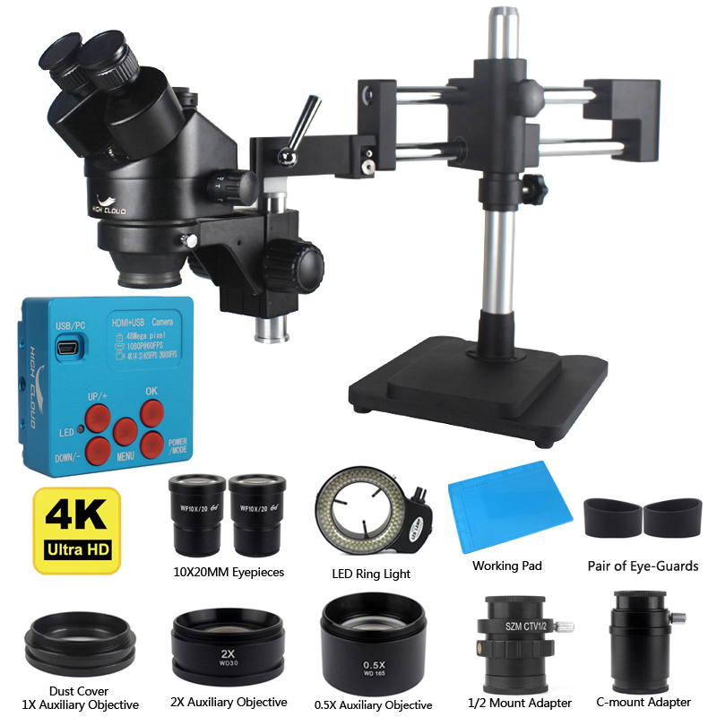 48MP HDMI USB Industrial Camer - đánh giá và giá Simul-Focal Industrial Microscope 4K Hdmi