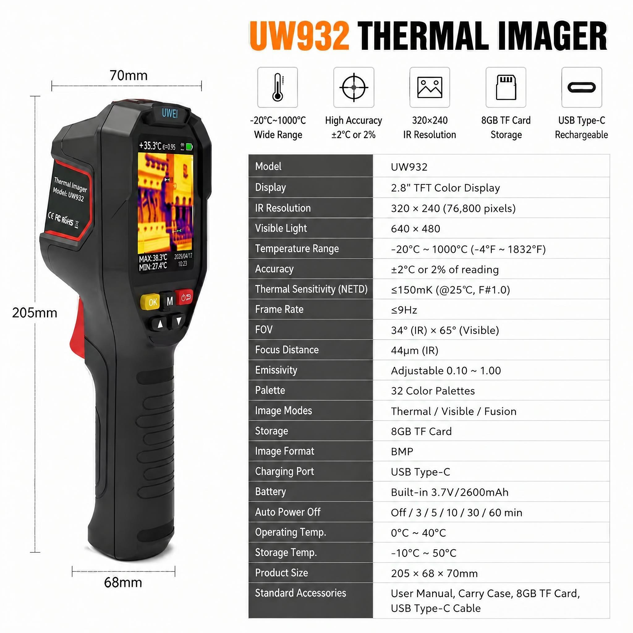 Handheld Thermal Imager 32x32  - đánh giá và giá Thermal Imaging Camera Pcb Repair